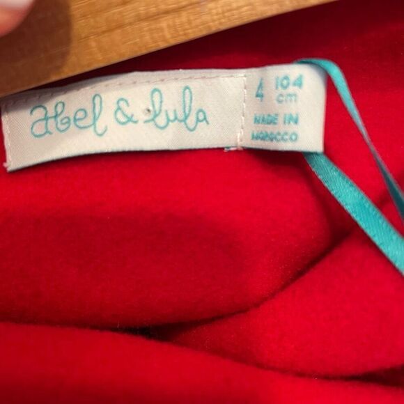 ABEL & LULA GIRLS RED VIRGIN WOOL BELTED COAT Size 4 - Picture 9 of 9